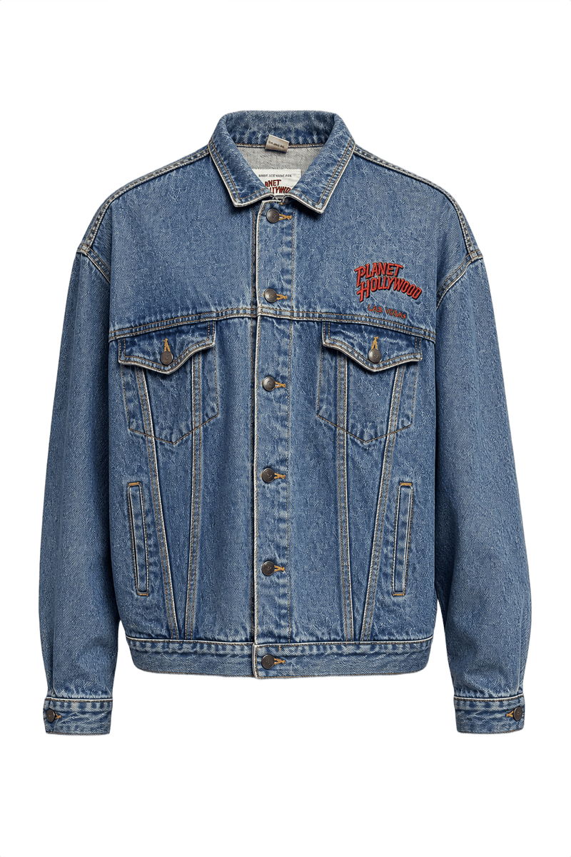 1990s Blue Denim Jacket - Front View
