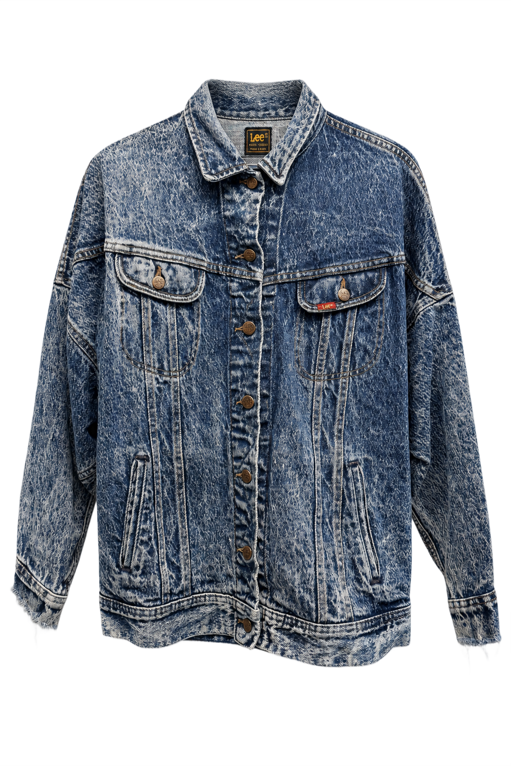 1990s Light Blue Denim Jacket - Front View