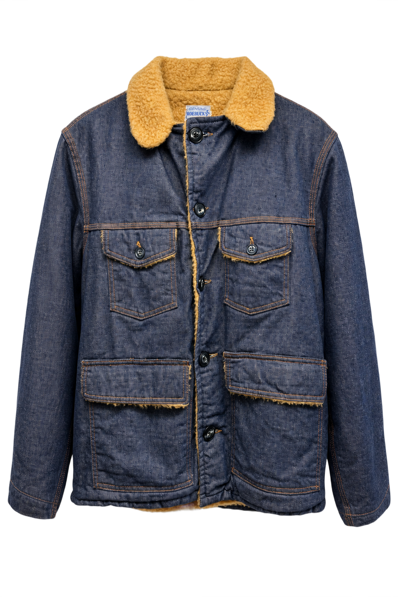 1990s Denim Blue Denim Jacket - Front View