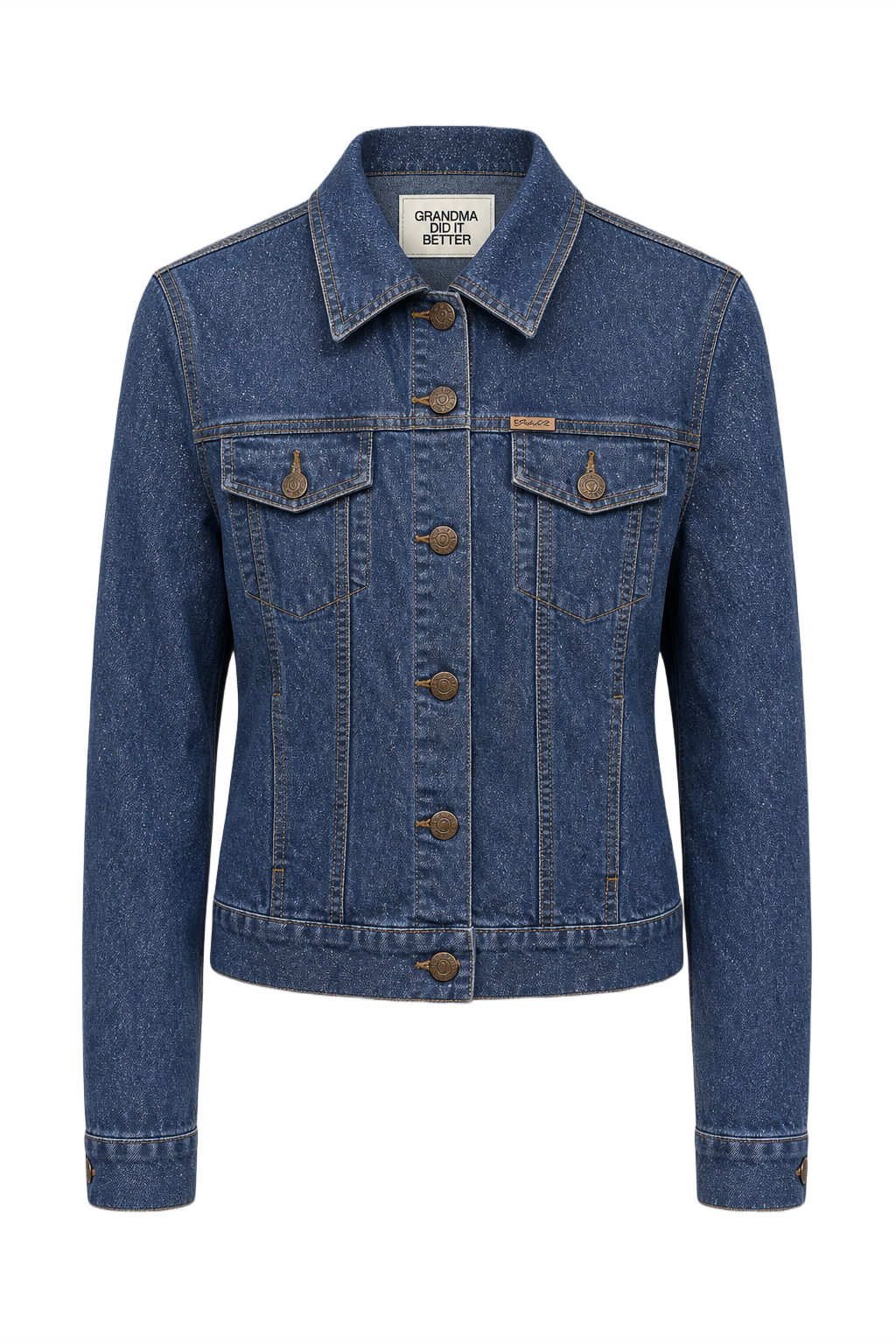 1990s Denim Blue Denim Jeans Jacket - Front View