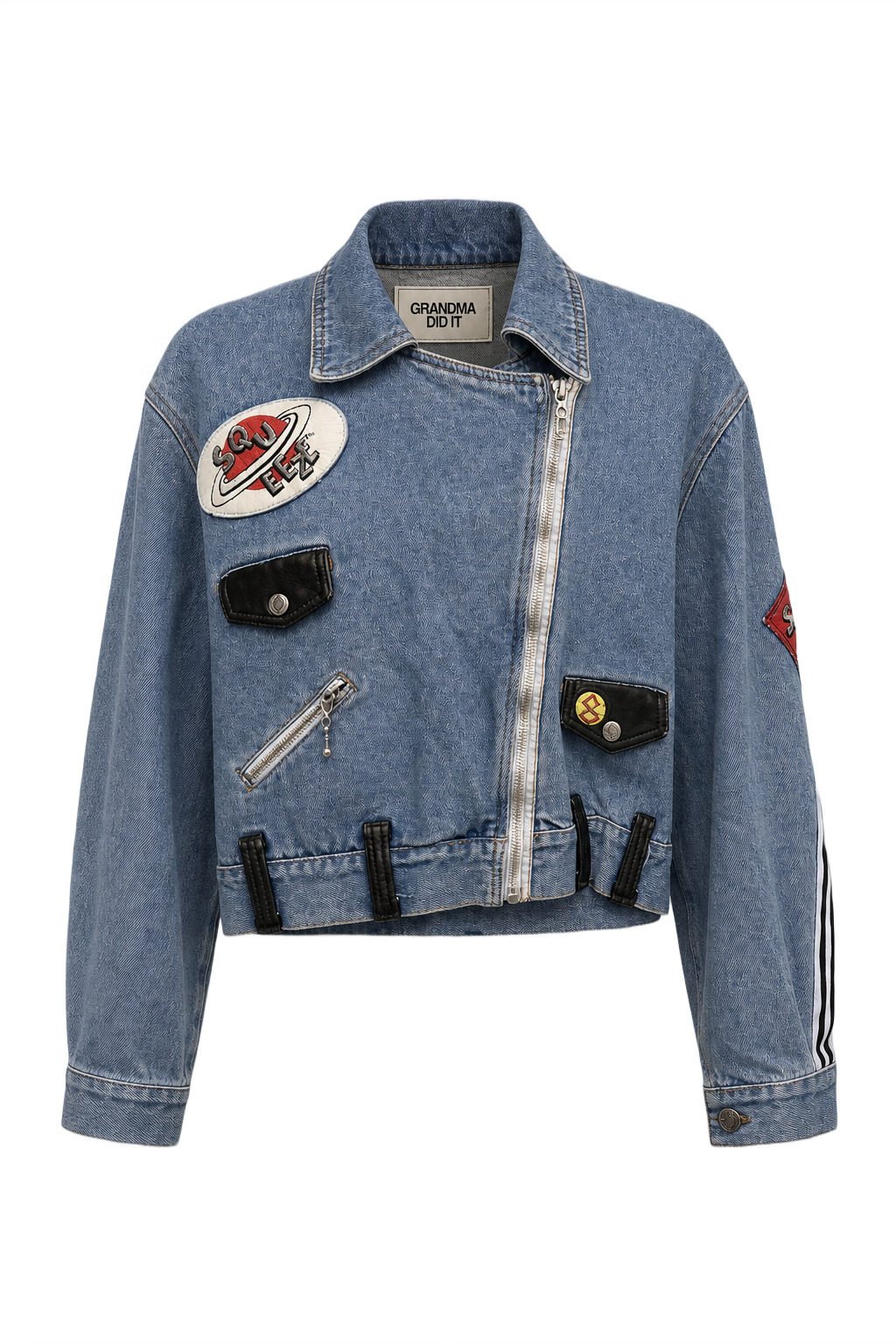 1990s Light Blue Denim Jacket - Front View