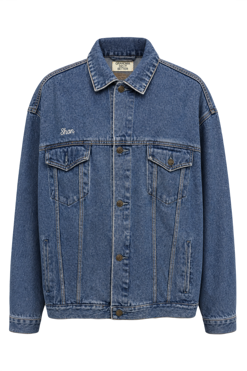 1990s Blue Denim Jacket - Front View