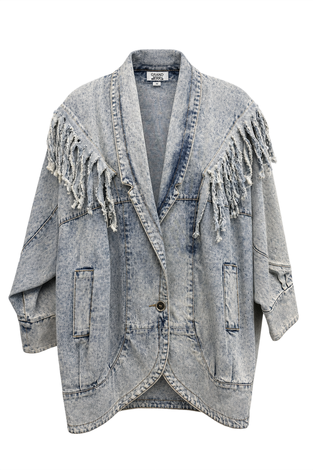 1980s Light Blue Denim Jacket - Front View