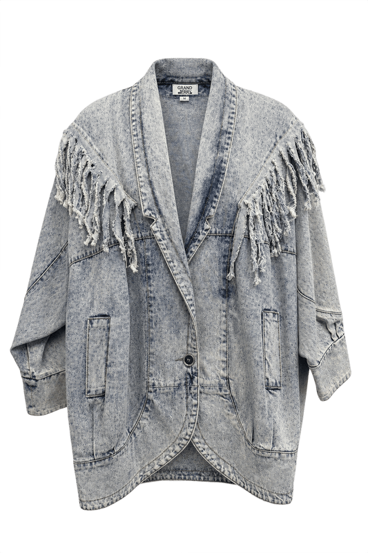 1980s Light Blue Denim Jacket - Front View