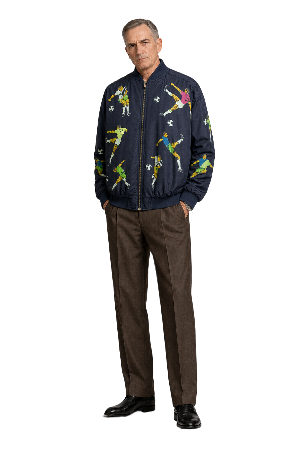1990s Navy Blue Nylon Jacket - Model