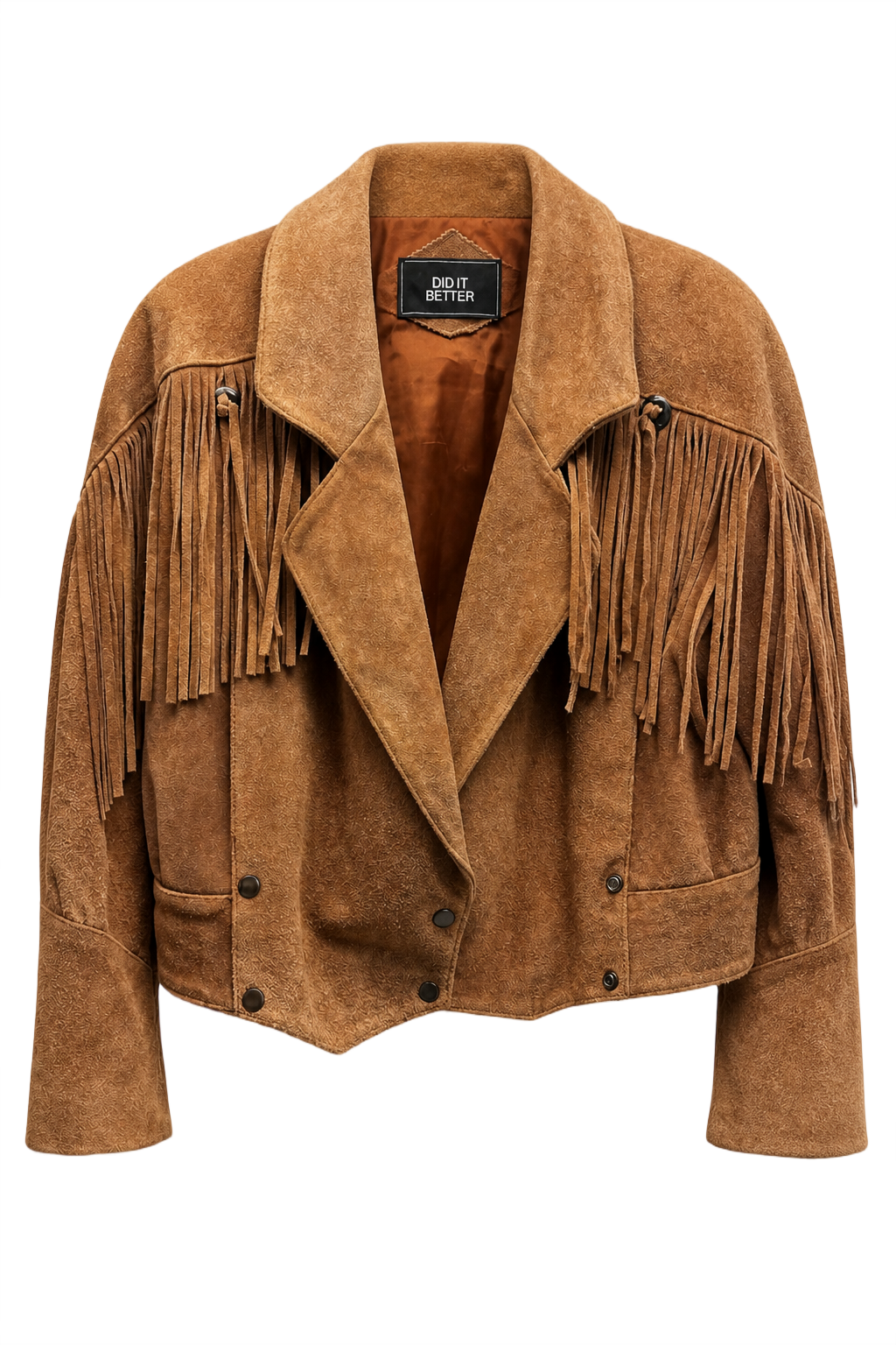1970s Brown Suede Jacket - Front View