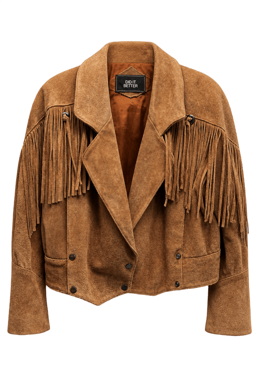 1970s Brown Suede Jacket - Front View