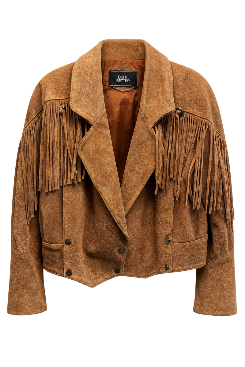 1970s Brown Suede Jacket - Front View