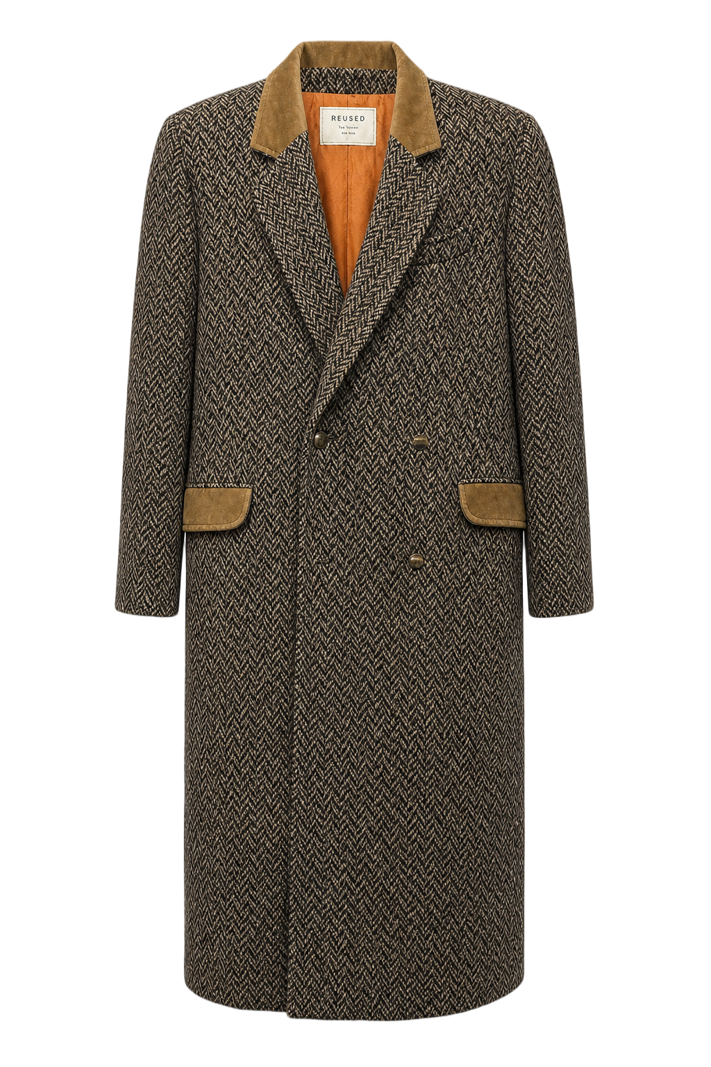 1980s Brown Wool Coat - Front View