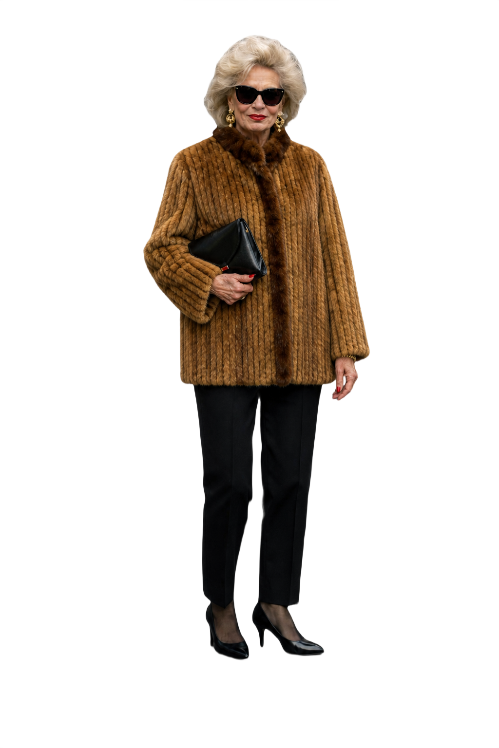 1980s Light Brown Fur Coat - Model