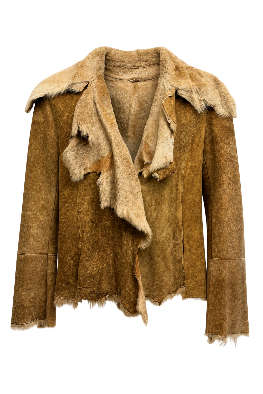 1970s Tan Suede Jacket - Front View
