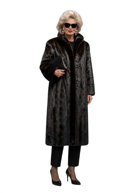 1980s Dark Brown Fur Coat - Model
