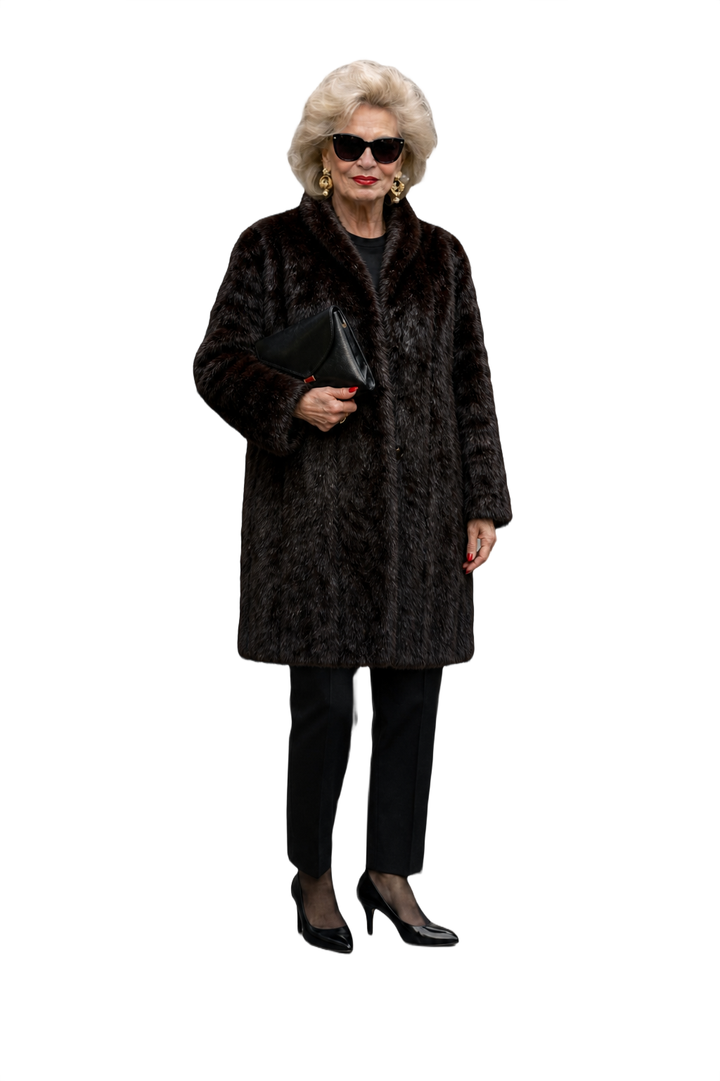 1980s Dark Brown Fur Coat - Model