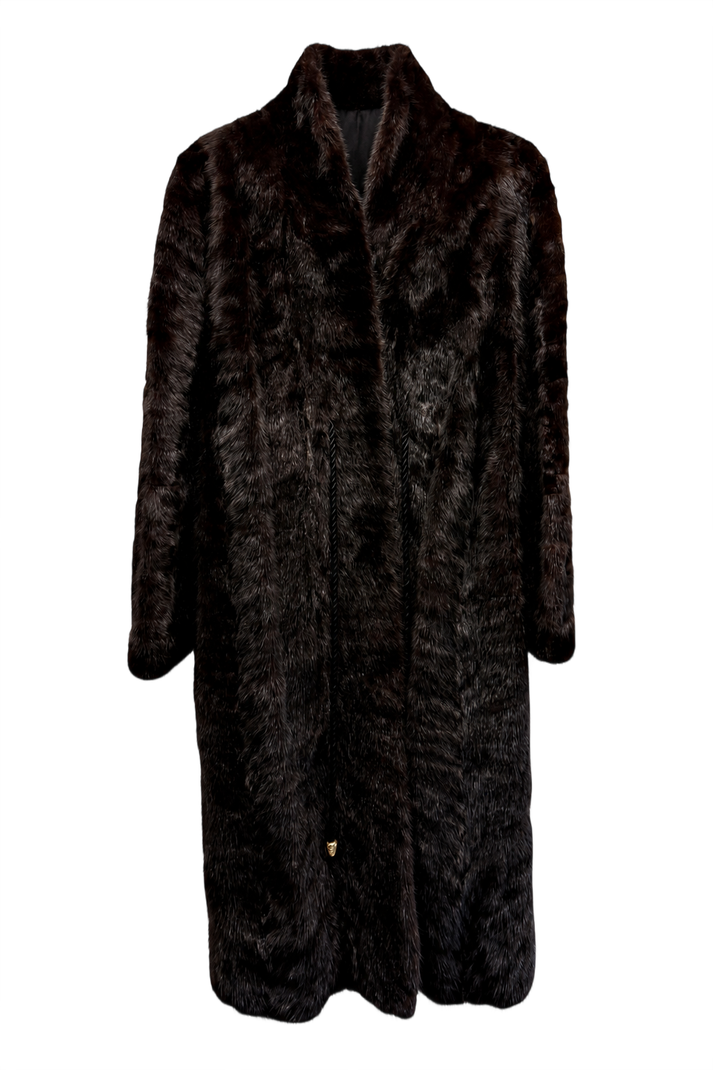 1980s Dark Brown Fur Coat - Front View