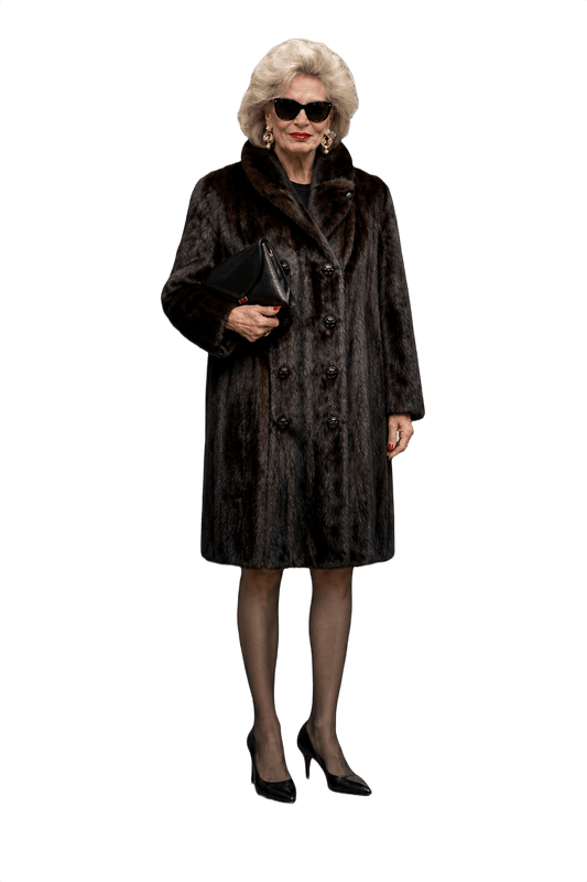 1980s Dark Brown Fur Coat - Model