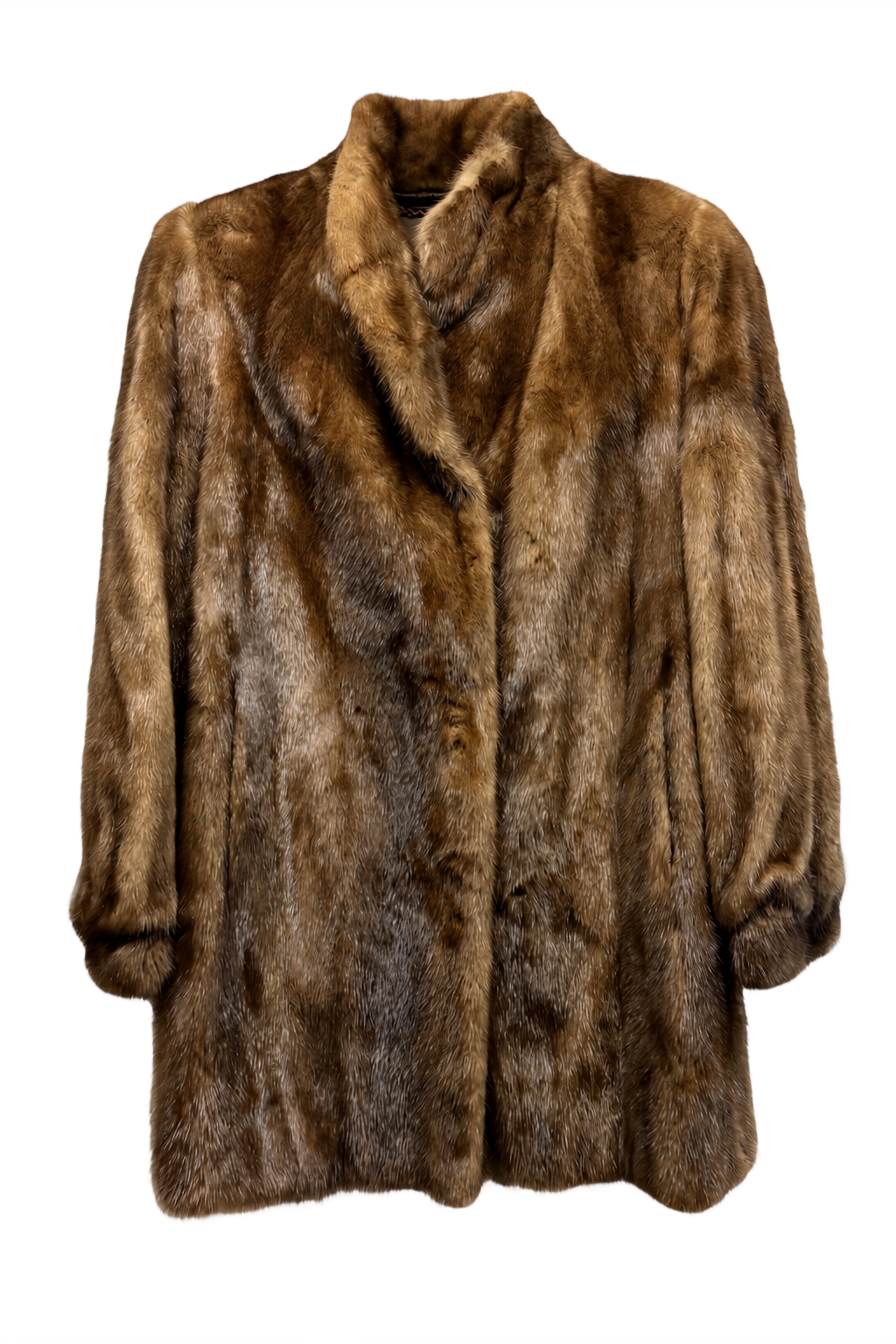 1980s Brown Fur Coat - Front View