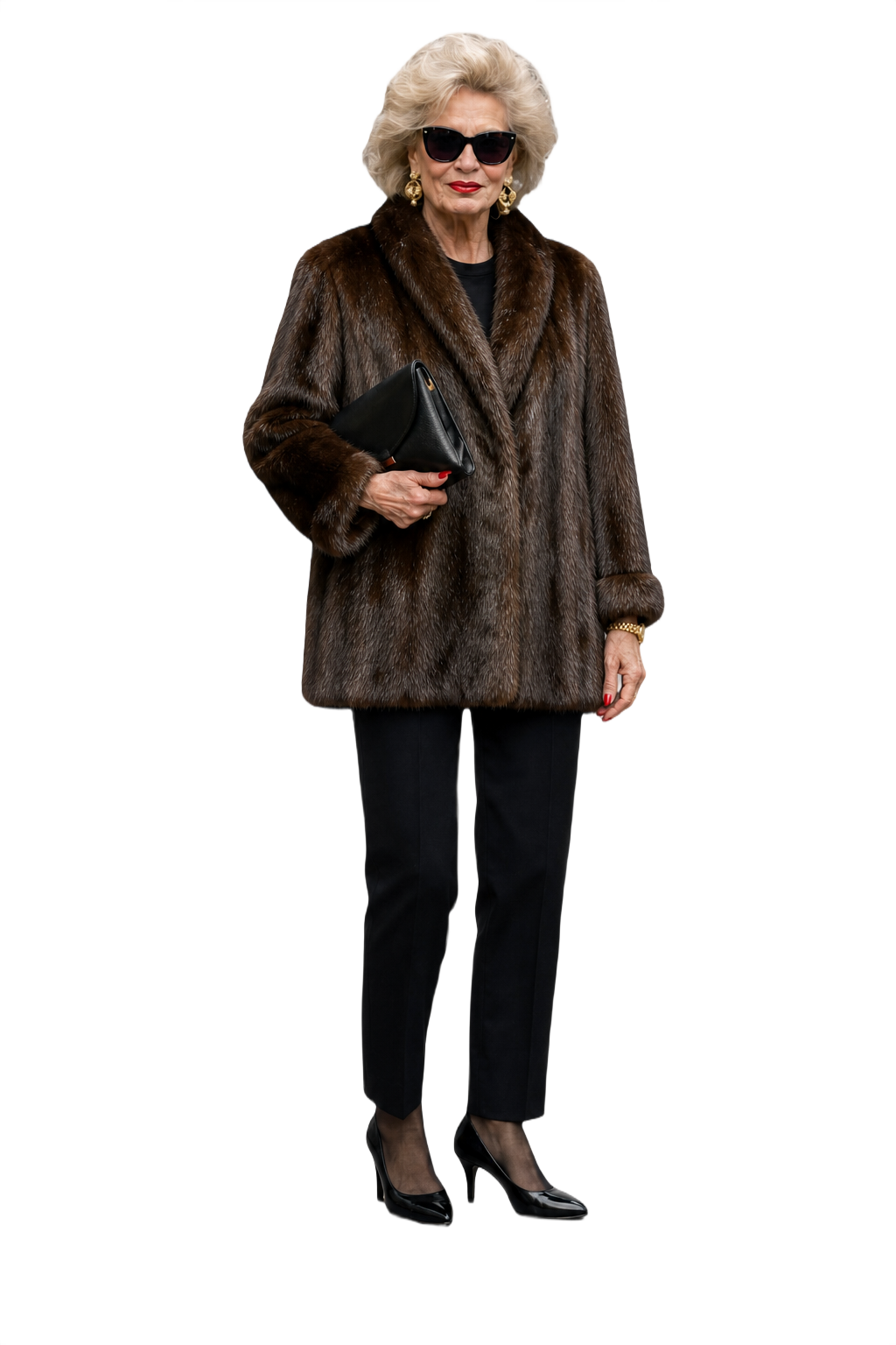 1980s Rich Brown Mink Fur Coat - Model