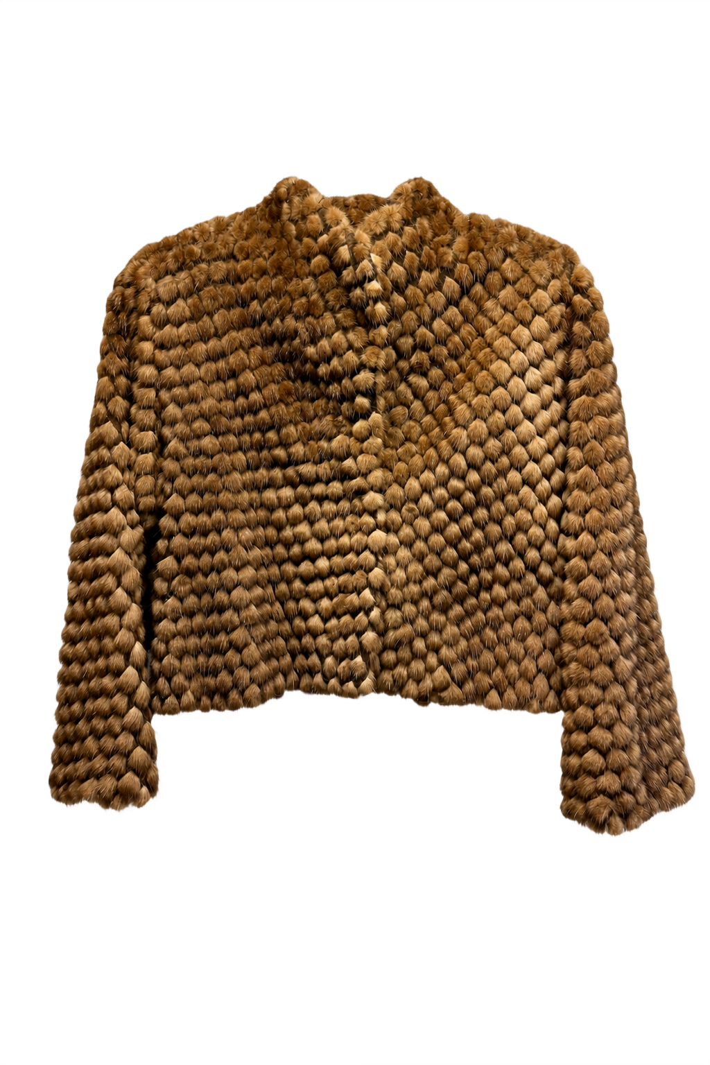 1980s Brown Fur Coat - Front View