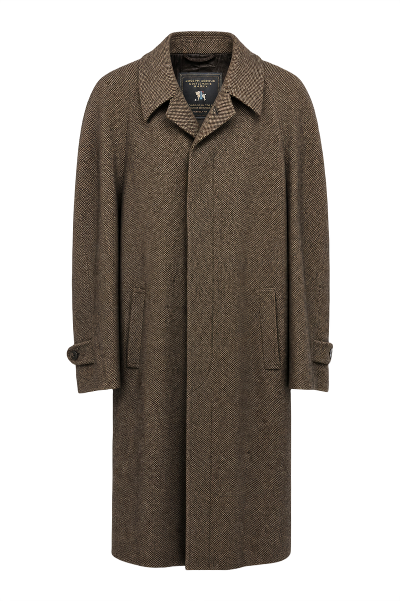 1980s Brown Wool Coat - Front View