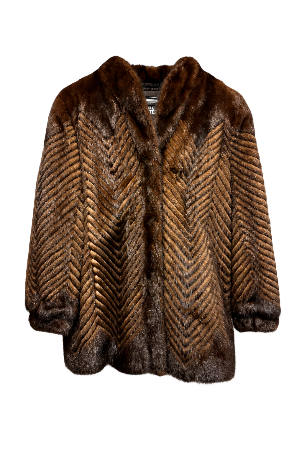 1980s Brown Fur Coat - Front View