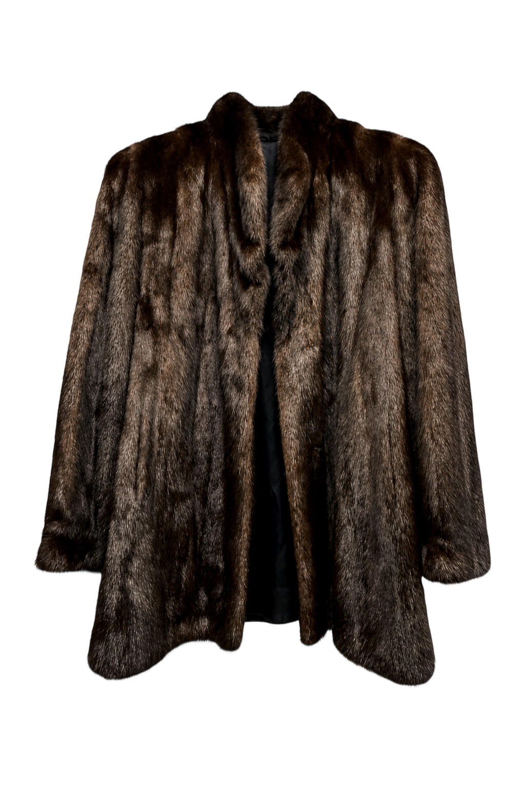 1980s Brown Mink Fur Coat - Front View