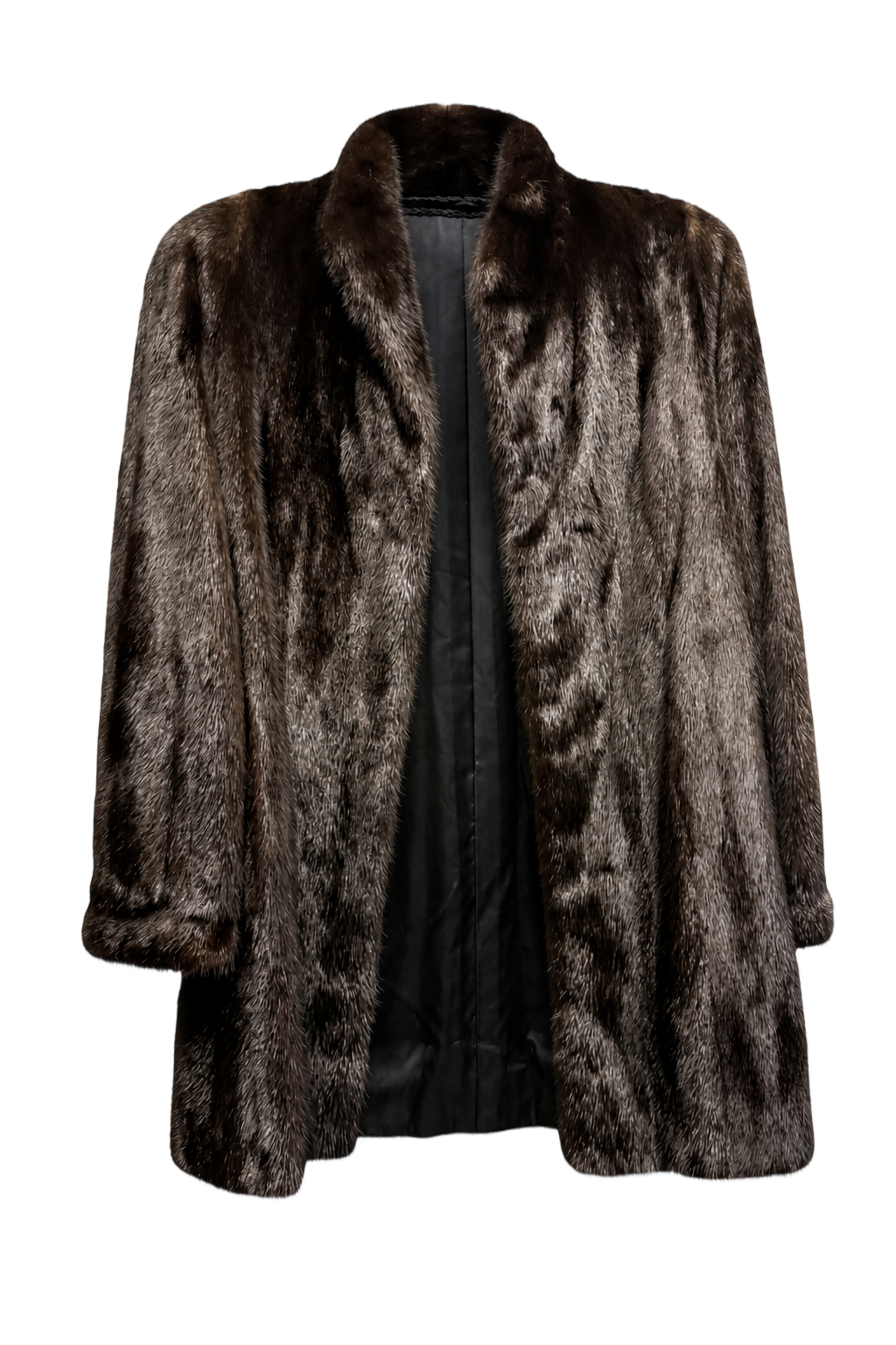 1980s Dark Brown Mink Fur Coat - Front View
