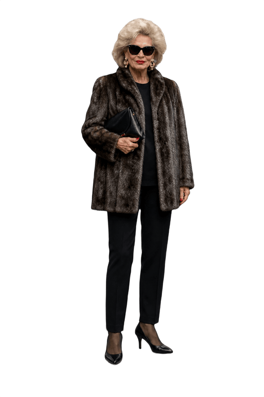 1980s Dark Brown Mink Fur Coat - Model
