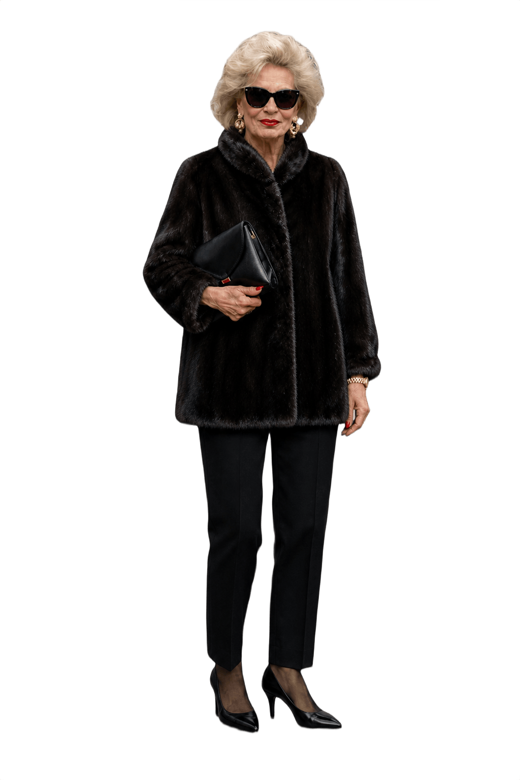 1980s Dark Brown Mink Fur Coat - Model