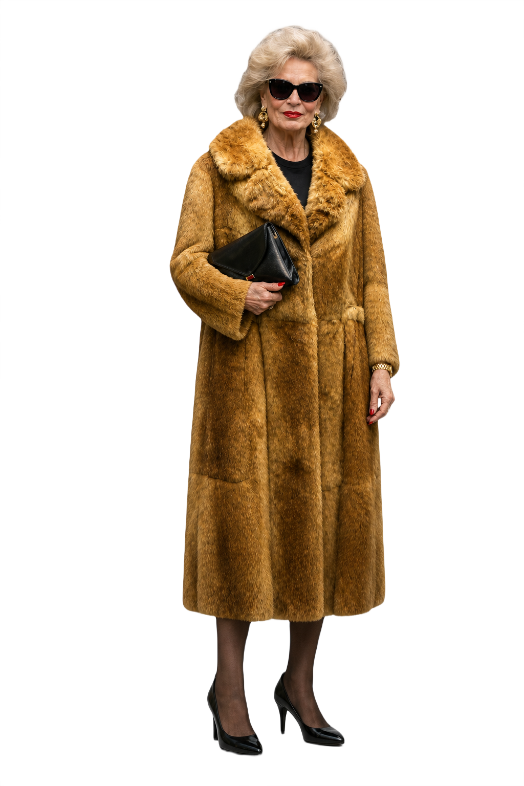 1980s Brown Mink Fur Coat - Model