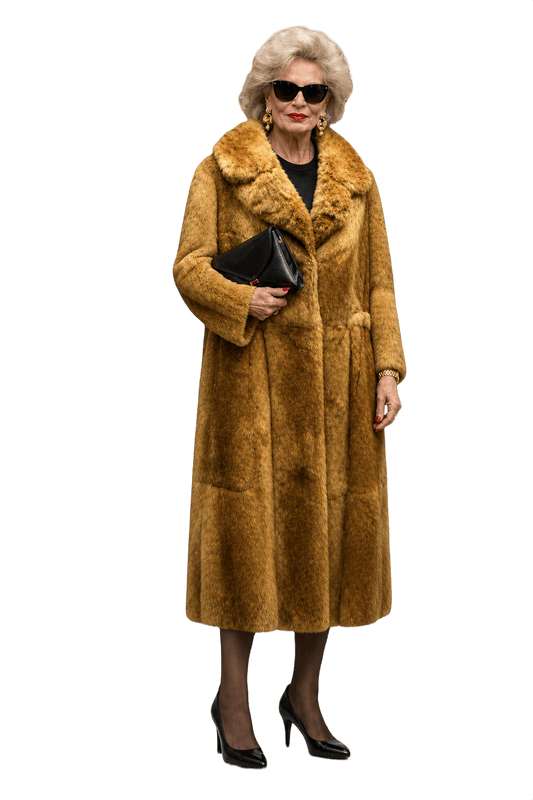 1980s Brown Mink Fur Coat - Model