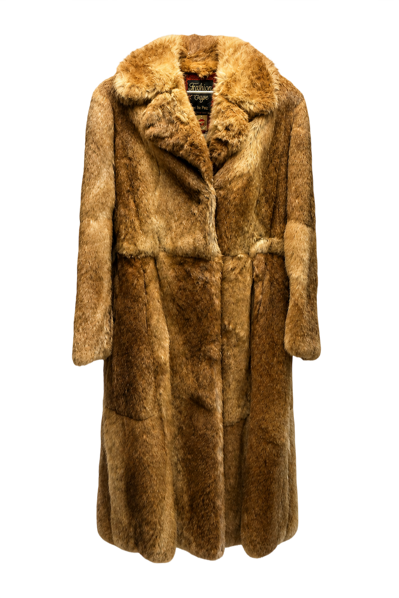 1980s Brown Mink Fur Coat - Front View