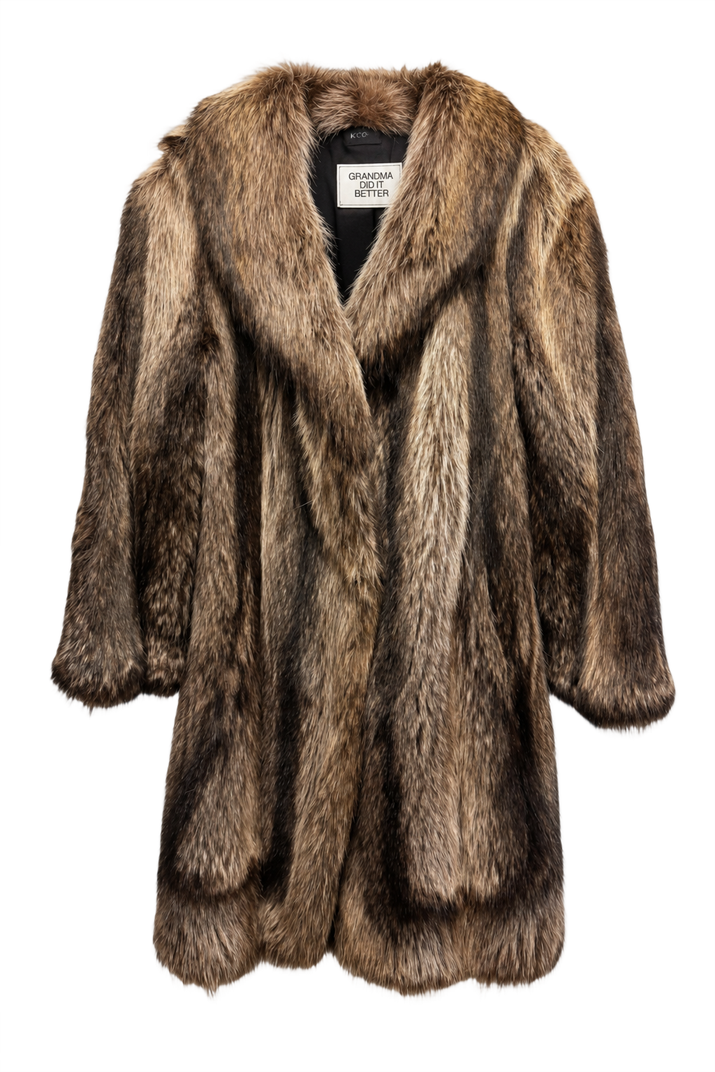 1980s Brown Mink Fur Coat - Front View