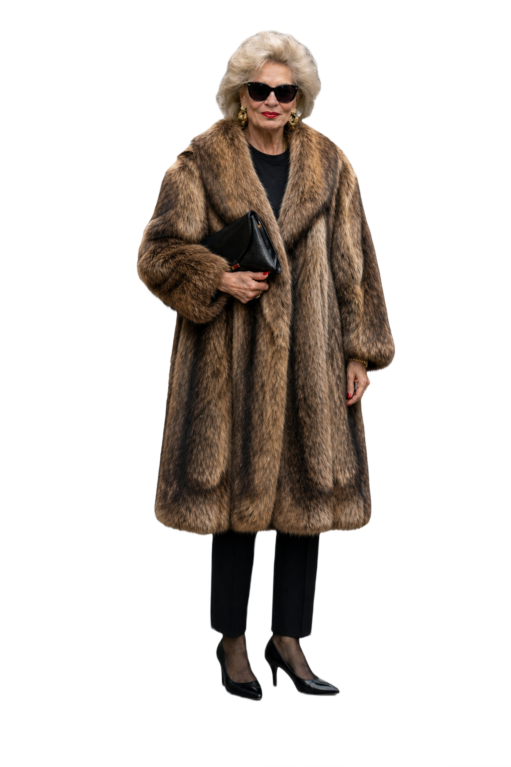 1980s Brown Mink Fur Coat - Model