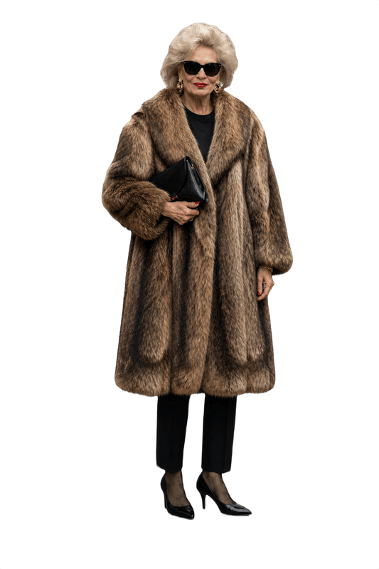 1980s Brown Mink Fur Coat - Model