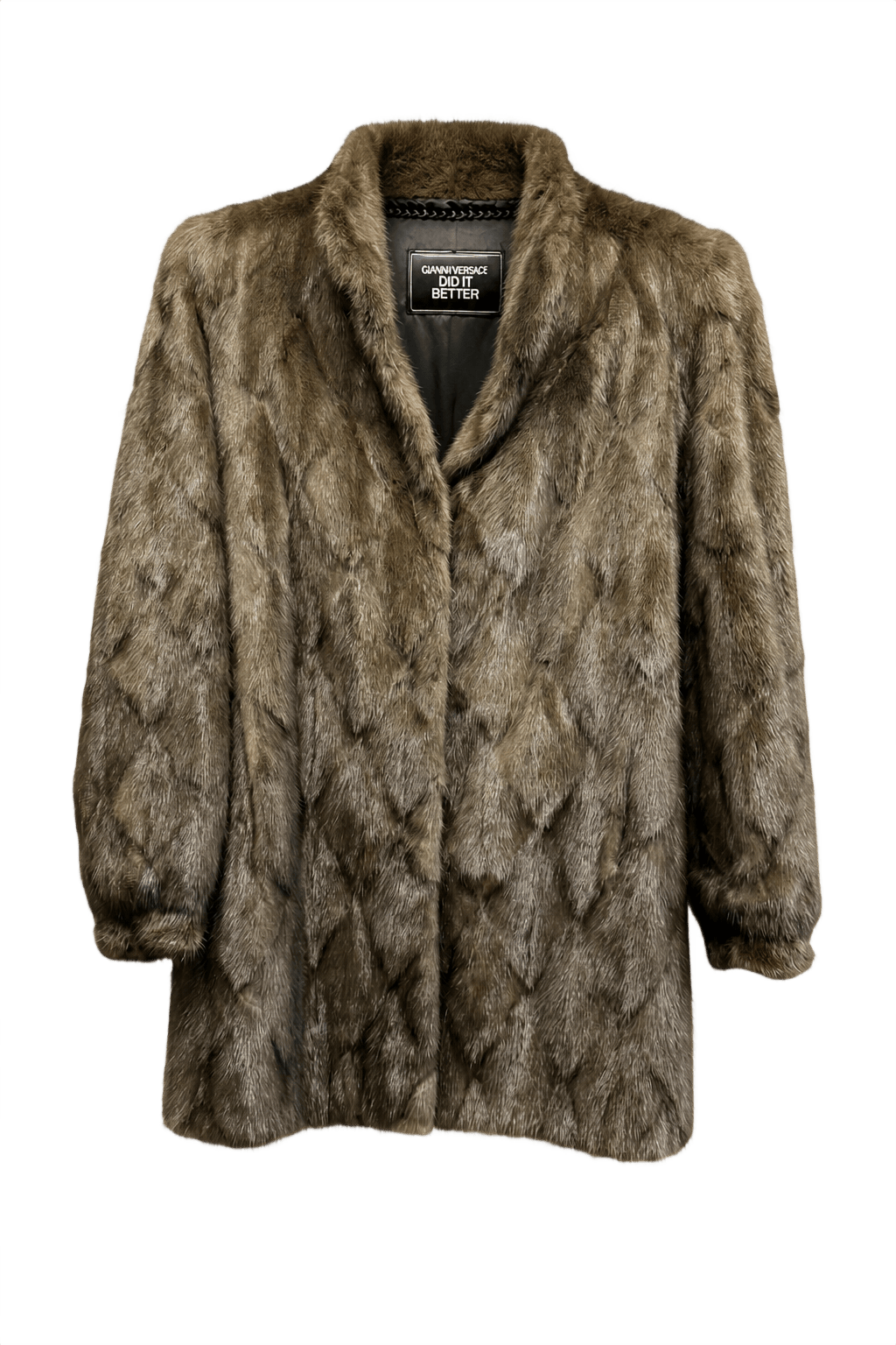 1980s Brown Mink Fur Coat - Front View