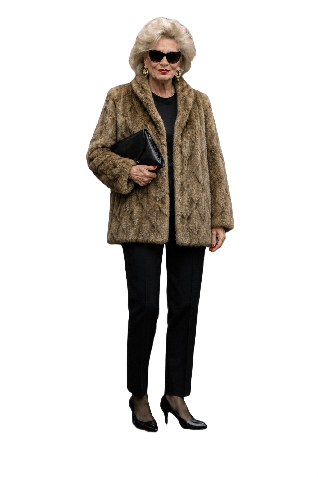 1980s Brown Mink Fur Coat - Model