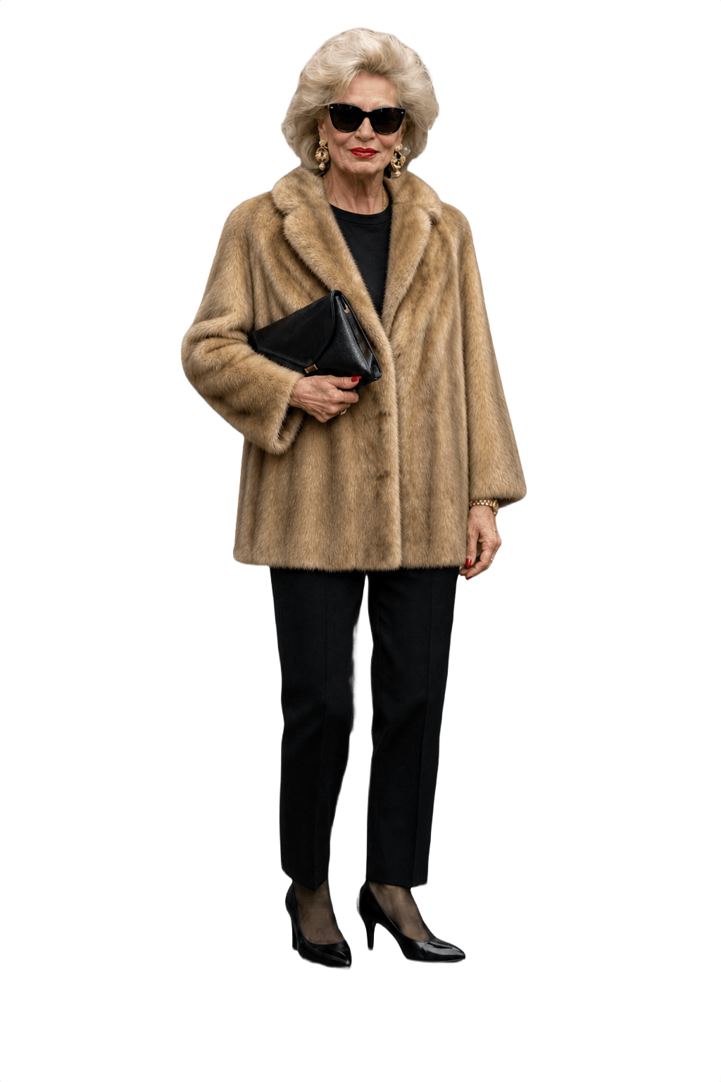 1980s Light Beige Mink Fur Coat - Model