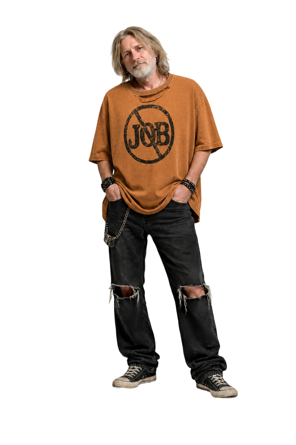 1990s Brown Cotton T-shirt - Model