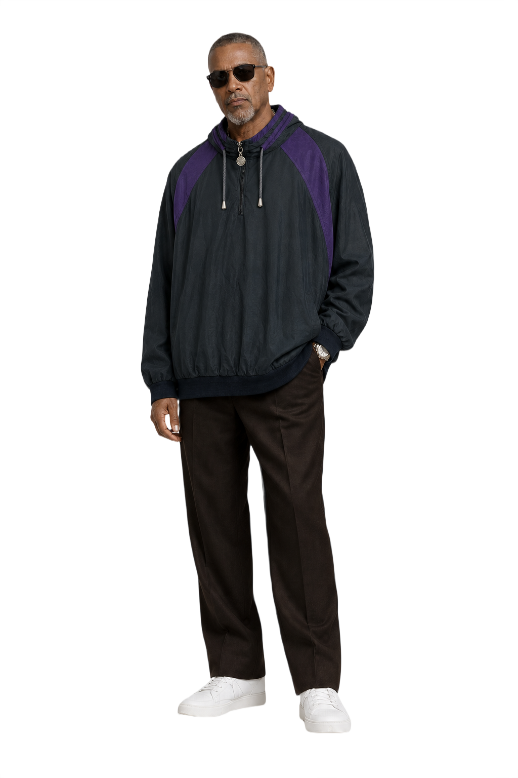 1990s Dark Green Nylon Jacket - Model