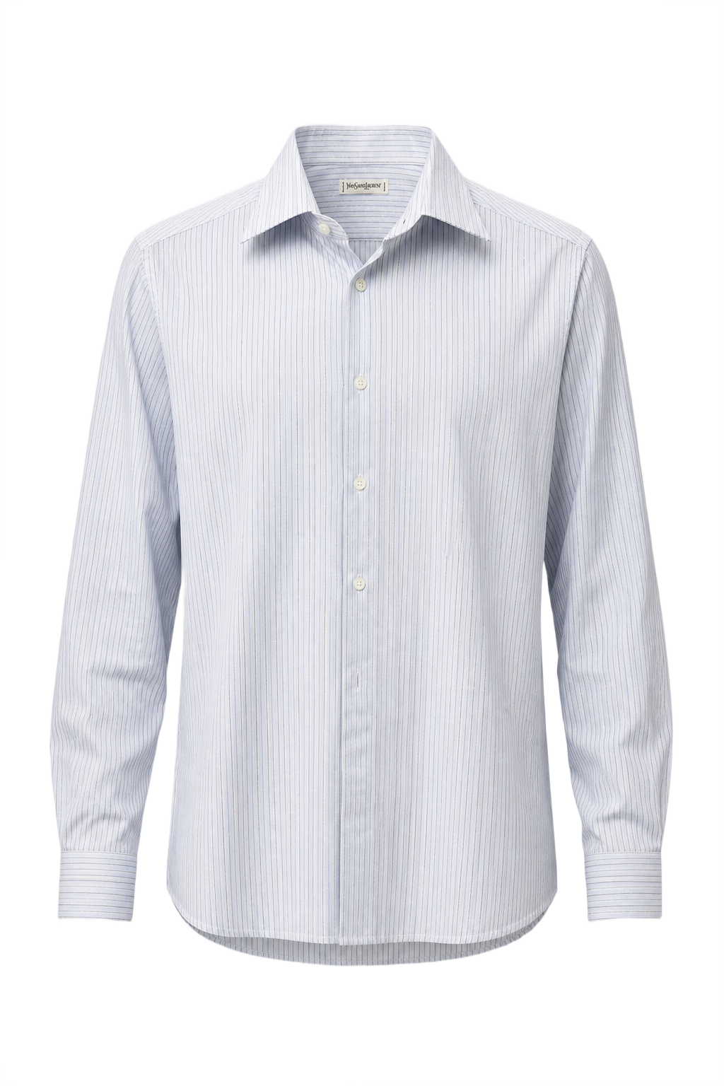 1970s Light Blue Cotton Shirt - Front View
