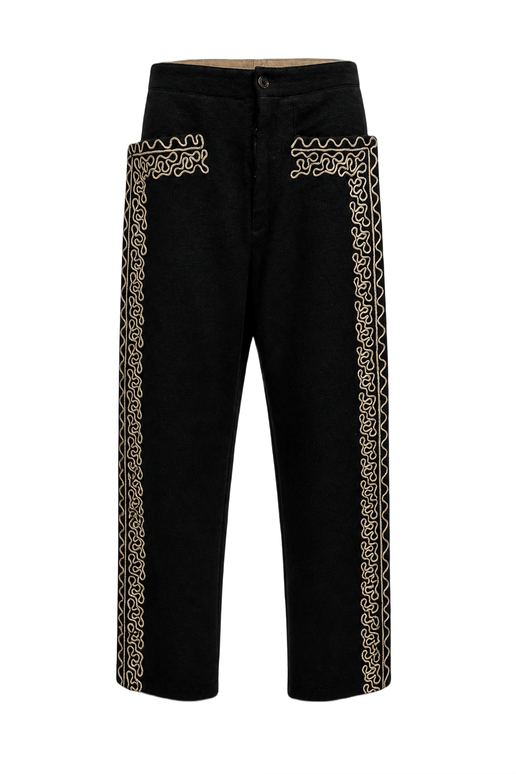 Unknown Black Cotton Pants - Front View