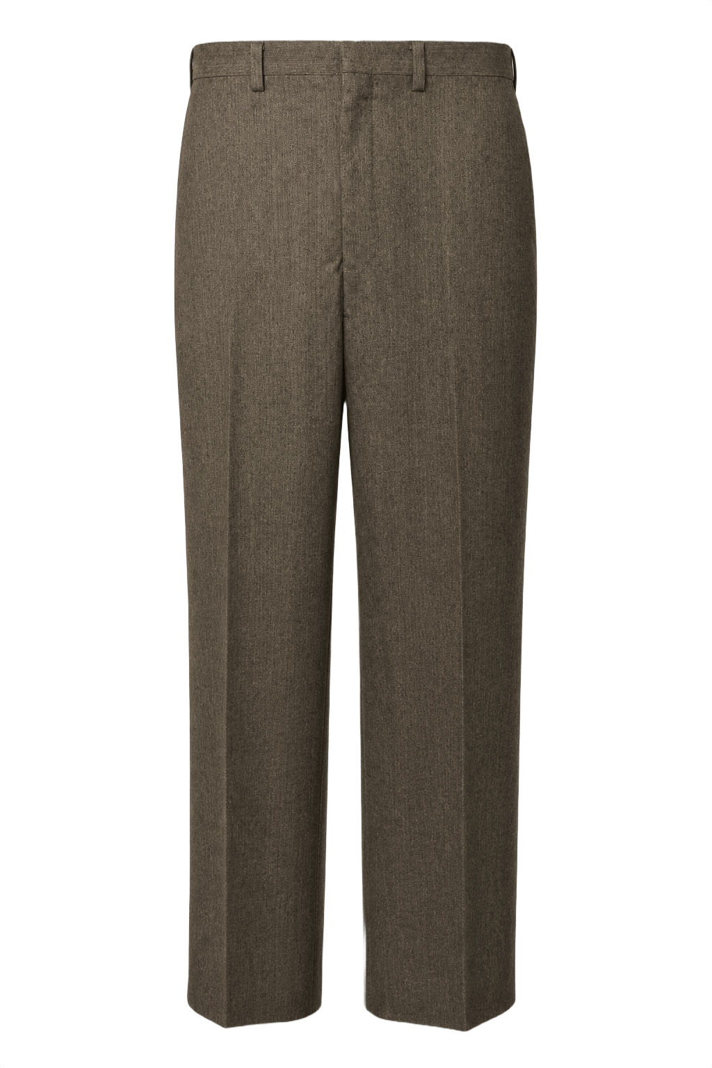 1980s Charcoal Grey Wool Trousers - Front View