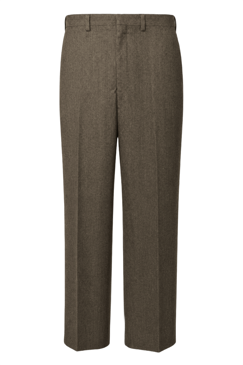 1980s Charcoal Grey Wool Trousers - Front View