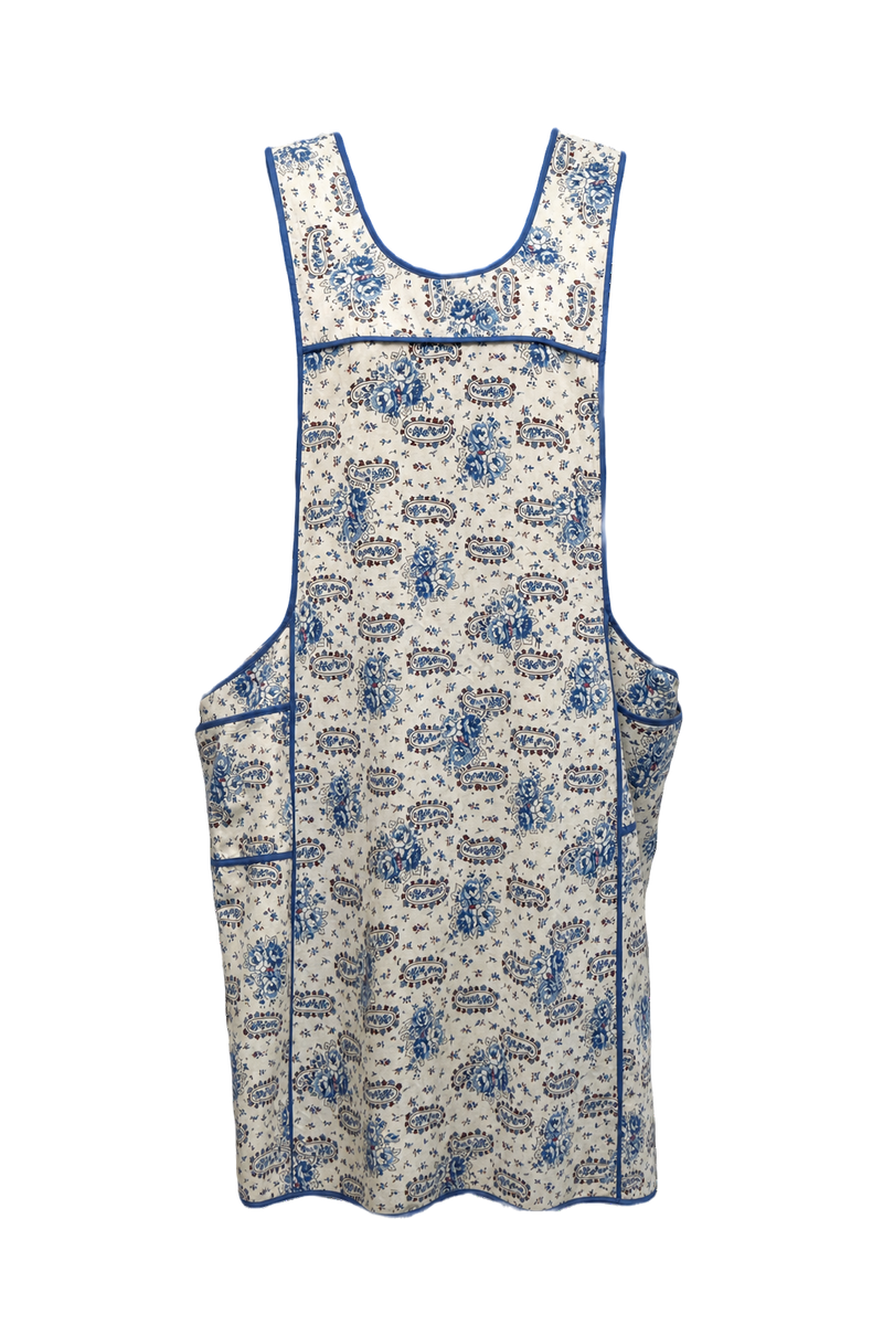 1930s White Cotton Apron Dress - Front View