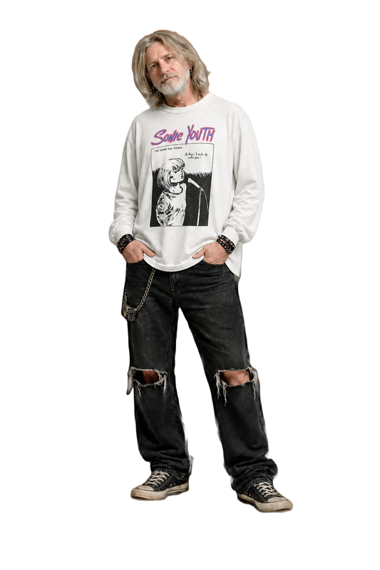 1990s White Cotton T-Shirt - Model