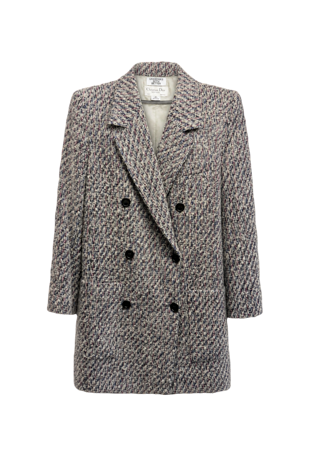 1980s Grey Wool Blazer - Front View