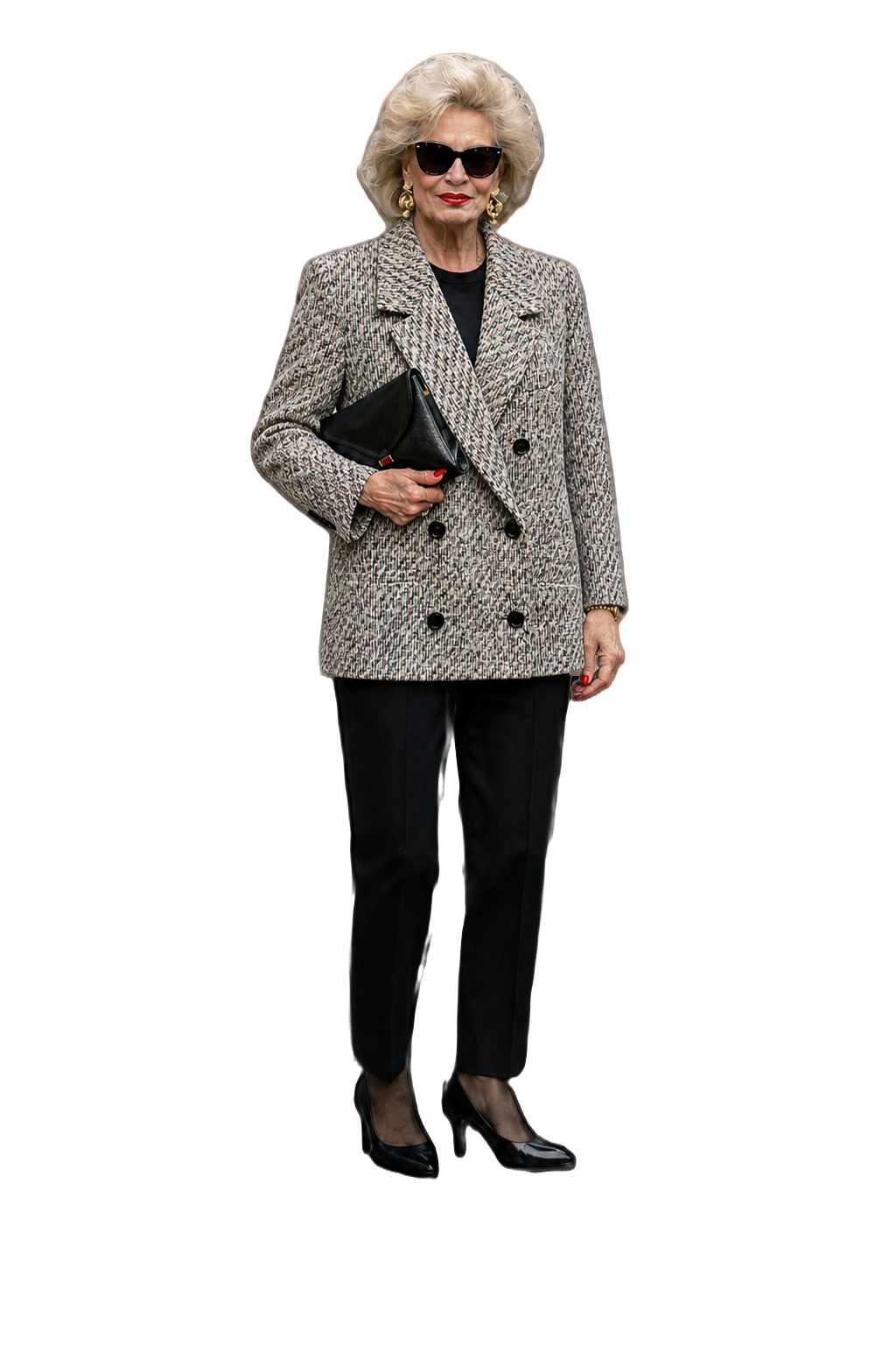 1980s Grey Wool Blazer - Model