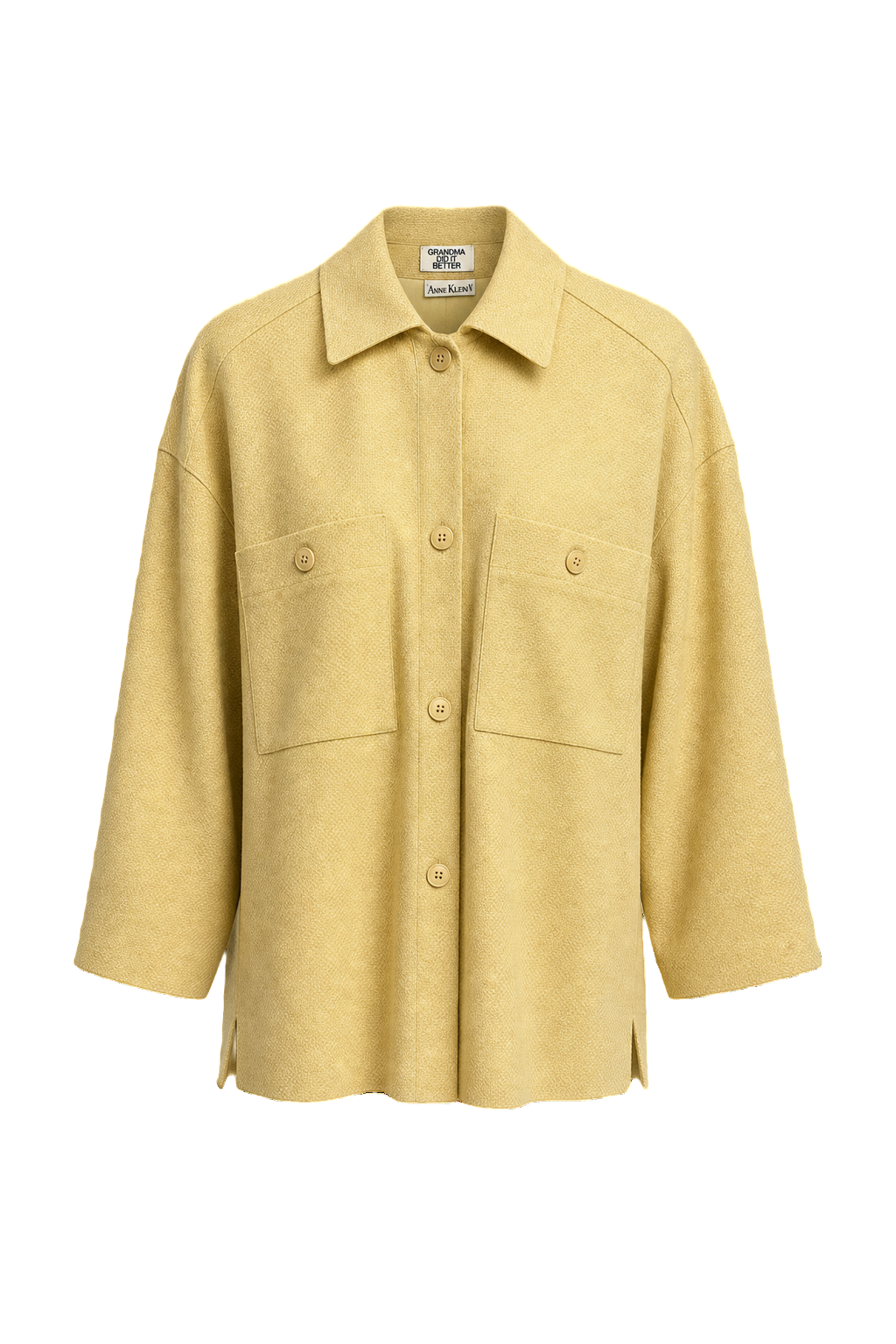 1980s Beige Wool Blouse - Front View