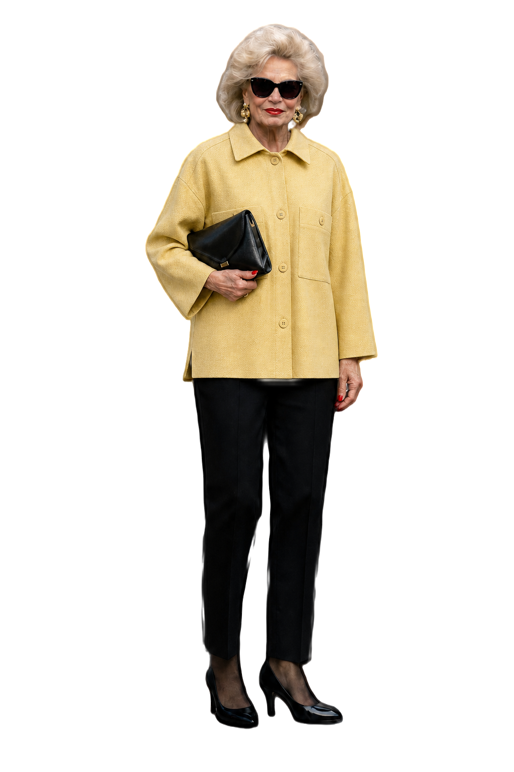 1980s Beige Wool Blouse - Model