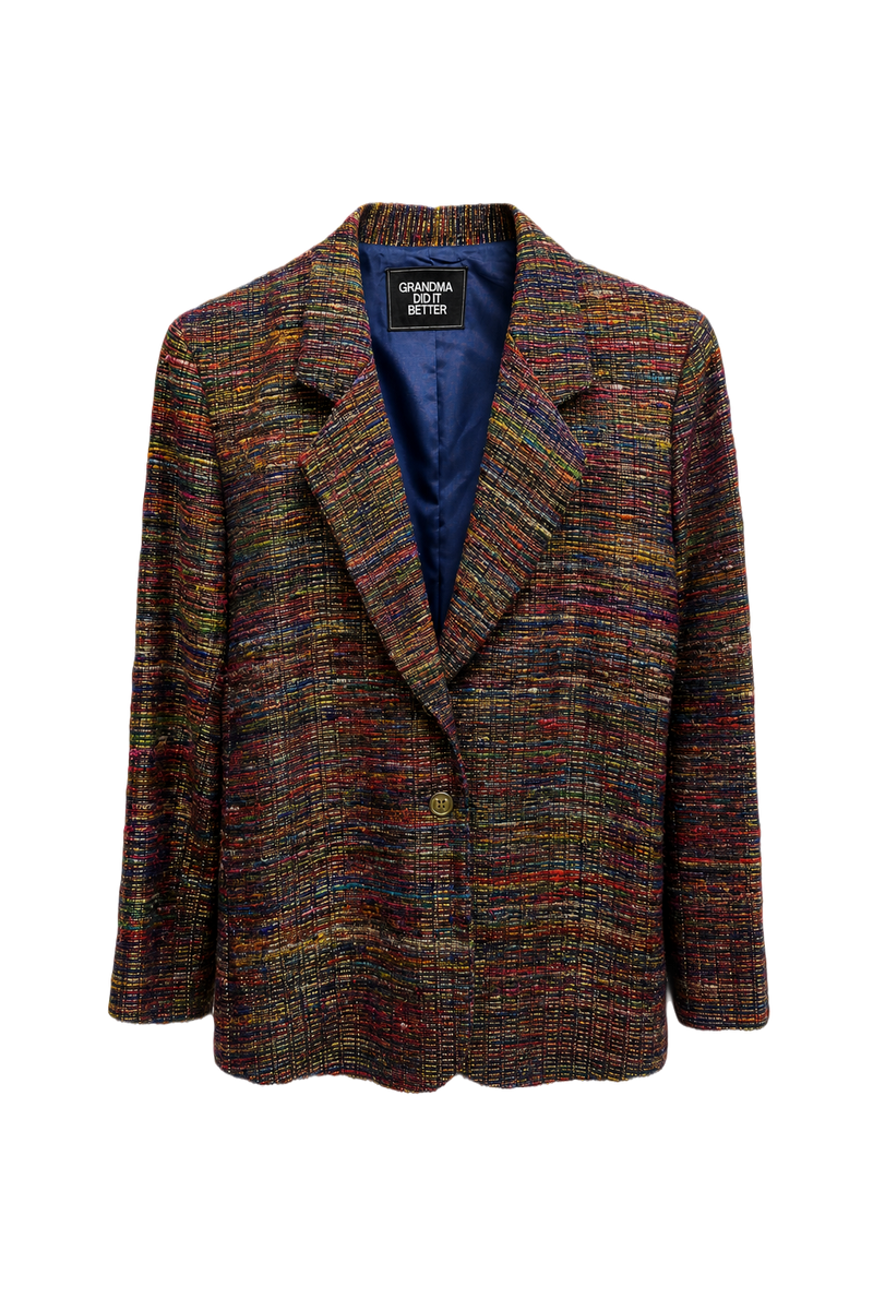 1980s Multicolor Unknown Blazer - Front View